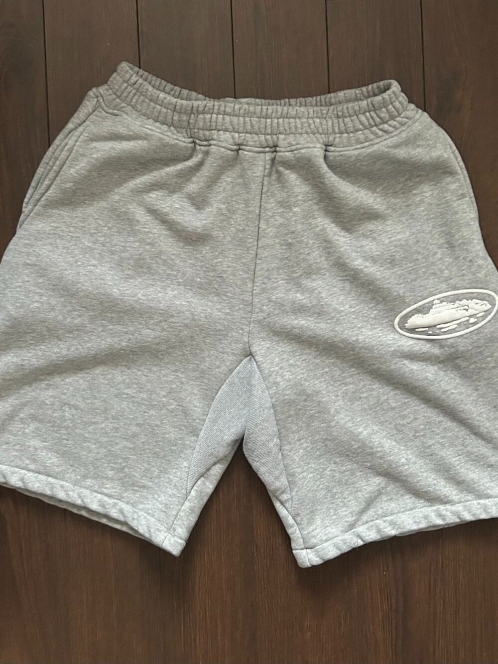 Corteiz Puff Print Island Shorts Grey Size S Brand New